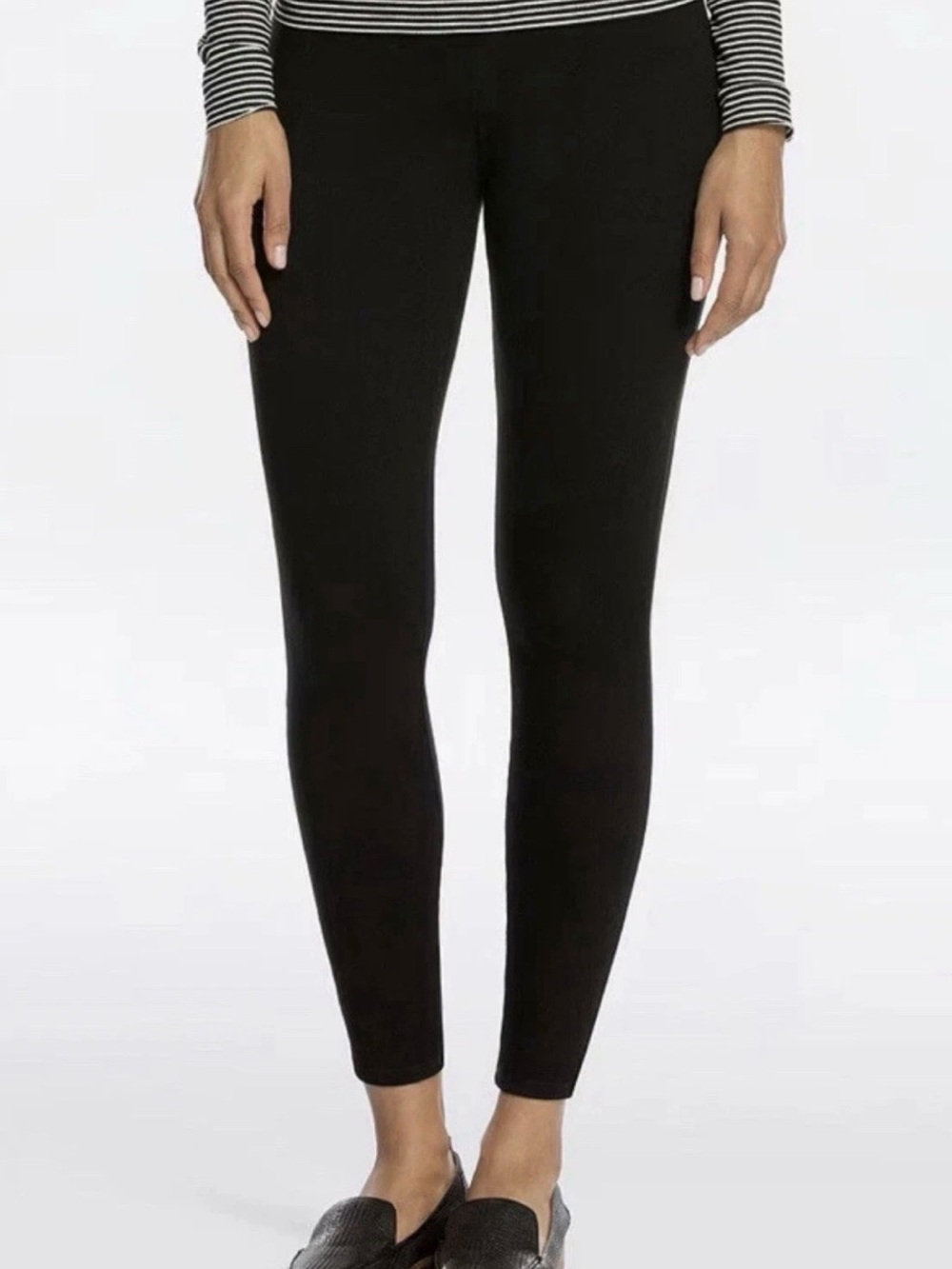 SPANX Jean-ish Ankle Denim Leggings - 20018R - Black -‎ Medium EUC